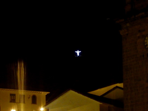 Jesus, at night.